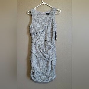 Scarlett Nite Sleeveless Lace Overlay Ruched Dress Size 6